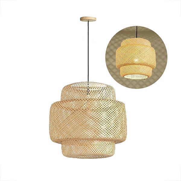 Pendente De Fibra Natural Artesanal De Bamboo E27 Restaurante Quarto Nat03 Pendente De Fibra Natural Artesanal De Bamboo E27 Restaurante Quarto Nat03